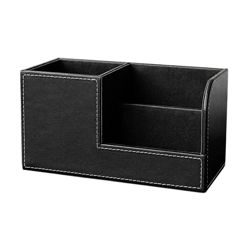 Description Picture 6 of itemLeather Desk Organizer Case Cord Management Sorter Storage for Cable Glasses Jewelry Watches Desktop Home Office 3 Slots