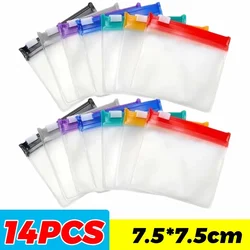 Compact Self - Sealing Zip Pouches - Colorful and Reusable Waterproof Storage Bags (Color - 14PCS)