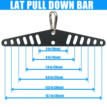 Multi-Grip LAT Pull Down Bar for Home Gym Fitness  Spreader Plate LAT Pulldown Attachments F Pulley System Cable Machine Handle 2