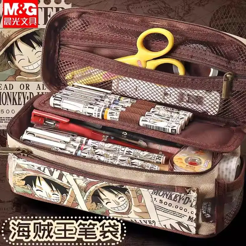 One Piece pencil case stationery box Luffy anime cartoon Zoro boys