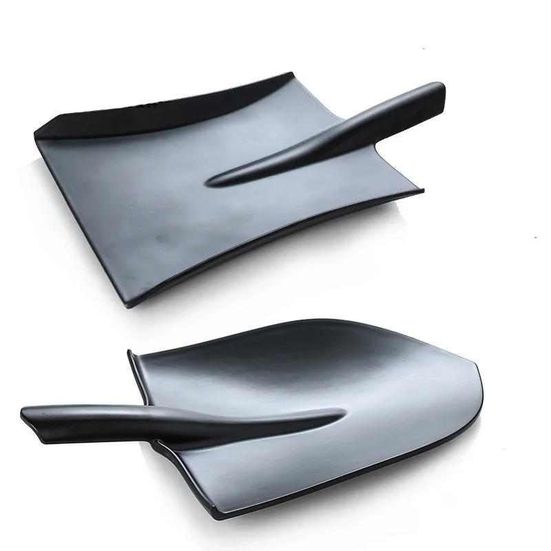 Black Frosted Plate Food Grade Plastic Tableware Sushi Plate Dish Shovel Picnic Barbecue Melamine Plastic Tableware Irregular