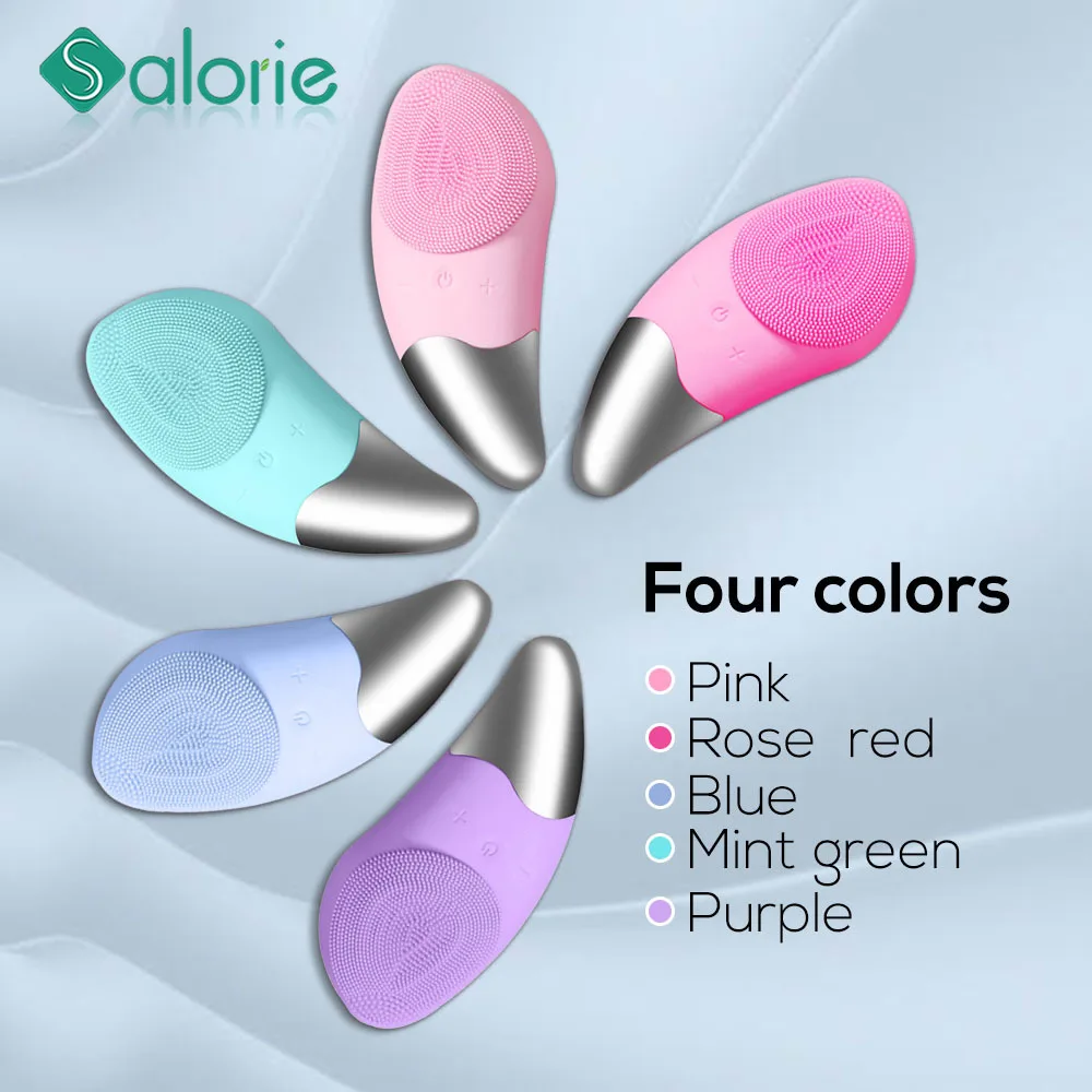 충전식 페이셜 클렌징 브러시, 페이스 마사지기, 전기 실리콘 음파 클리너, 깊은 모공, 피부 클렌징 장치 