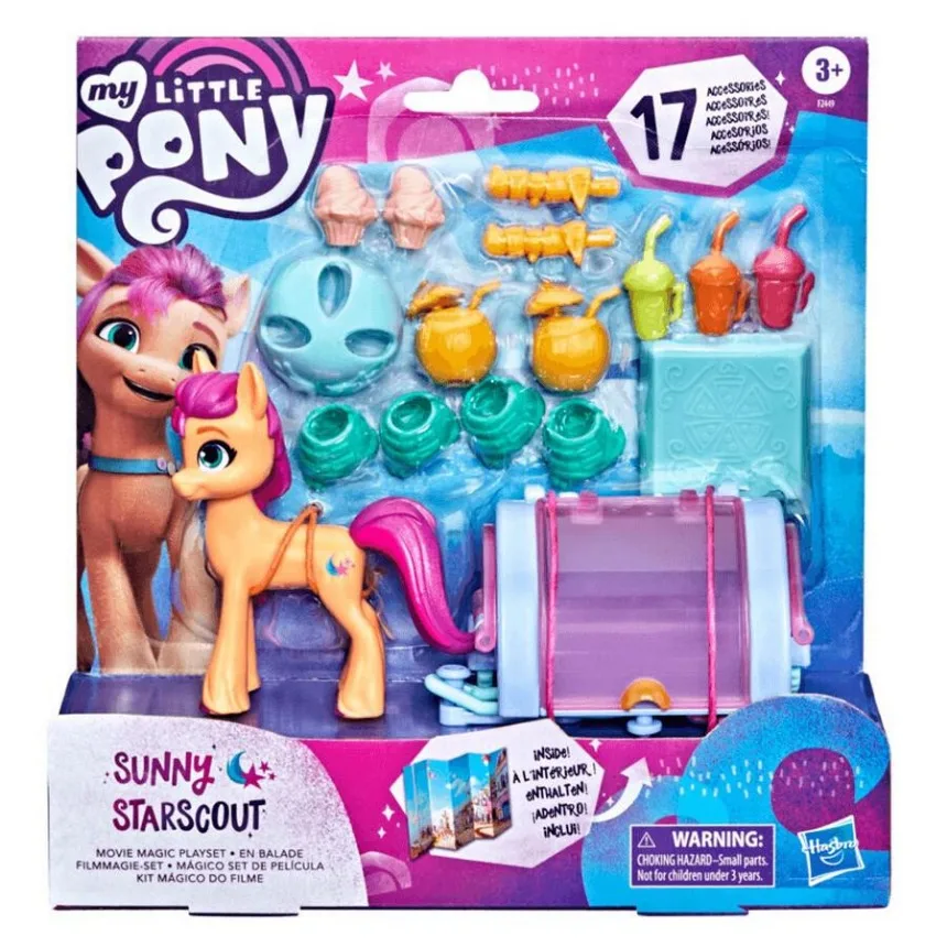 

Hasbro My Little Pony Dolls Movie Magic Playset Sunny Starscout Delivers Maretime Bay Action Figure Toy Kids Birthday Gifts