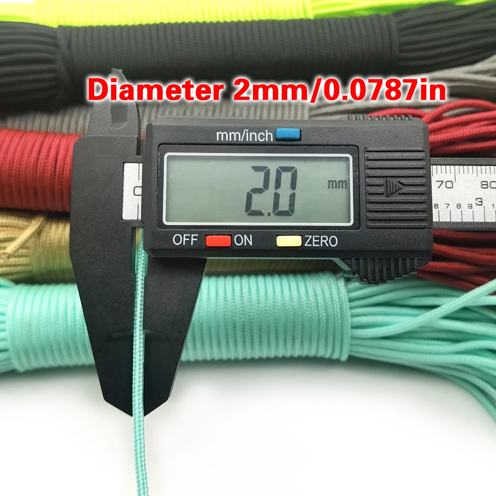 Dia.2Mm Paracord 31M/15M/8Meters One Stand Cores Paracord Rope Jewelry Making Jewelry Hand-Woven Rope