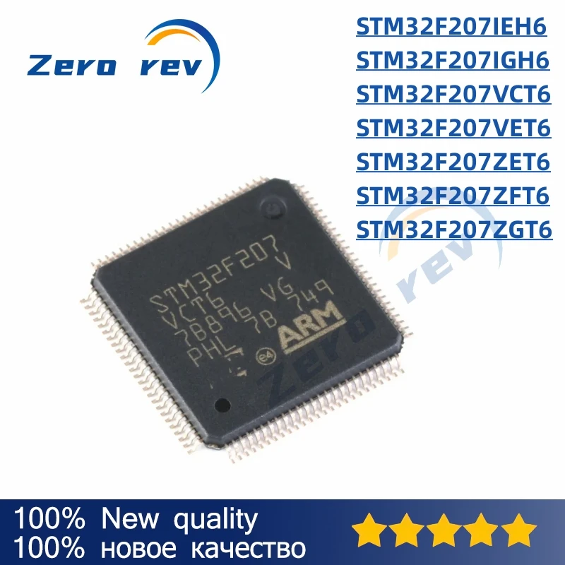 

1Pcs 100% New STM32F207IEH6 STM32F207IGH6 UFBGA-201 STM32F207VCT6 STM32F207VET6 STM32F207ZET6 STM32F207ZFT6 STM32F207ZGT6 LQFP