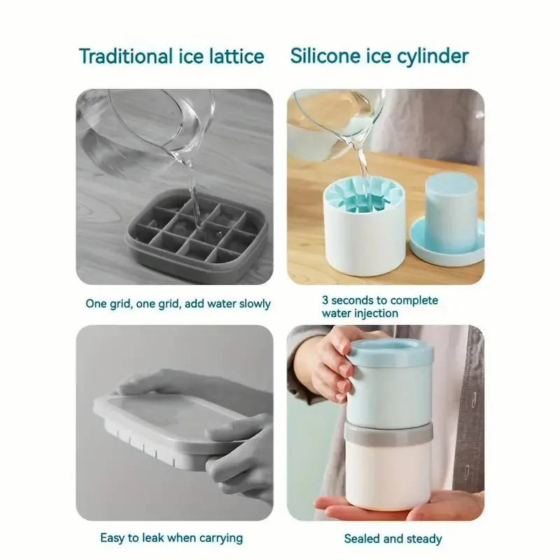 1pc Make Perfectly-Shaped Ice Cubes With Easy-Release Silicone Ice Cube Mold Holds Up To 60 Cubes ice cube mold