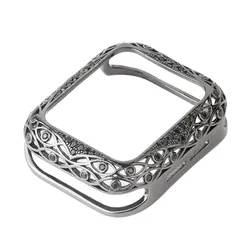 Luxury Diamond Protective Watch Case - Elegant Crystal Cover - 38mm (Black B)