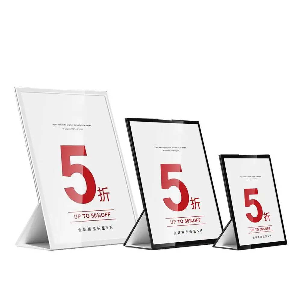 A5 Store Registrierkasse Werbung Poster Display Rahmen, Zahlung QR Code, Prozess Tipps Zeichen Display Stand – Detail 1