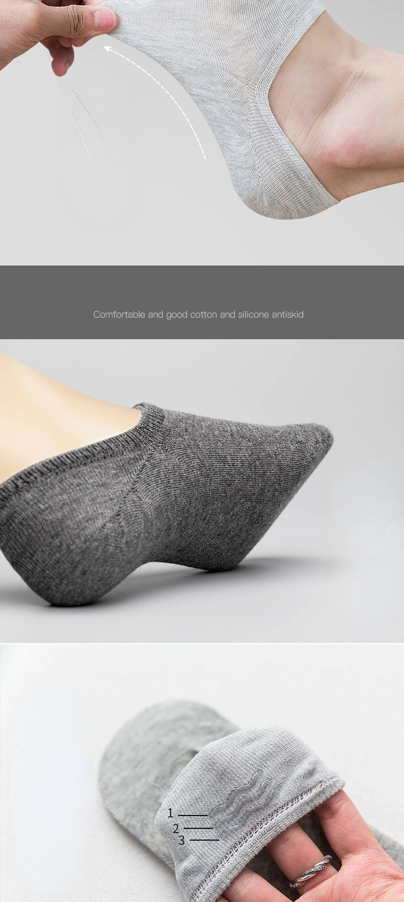 Minicalze Uomo Invisibili In Cotone Filo Scozia, Fantasia Pesciolini Multicolor 3 Paia Copia - Foto 9