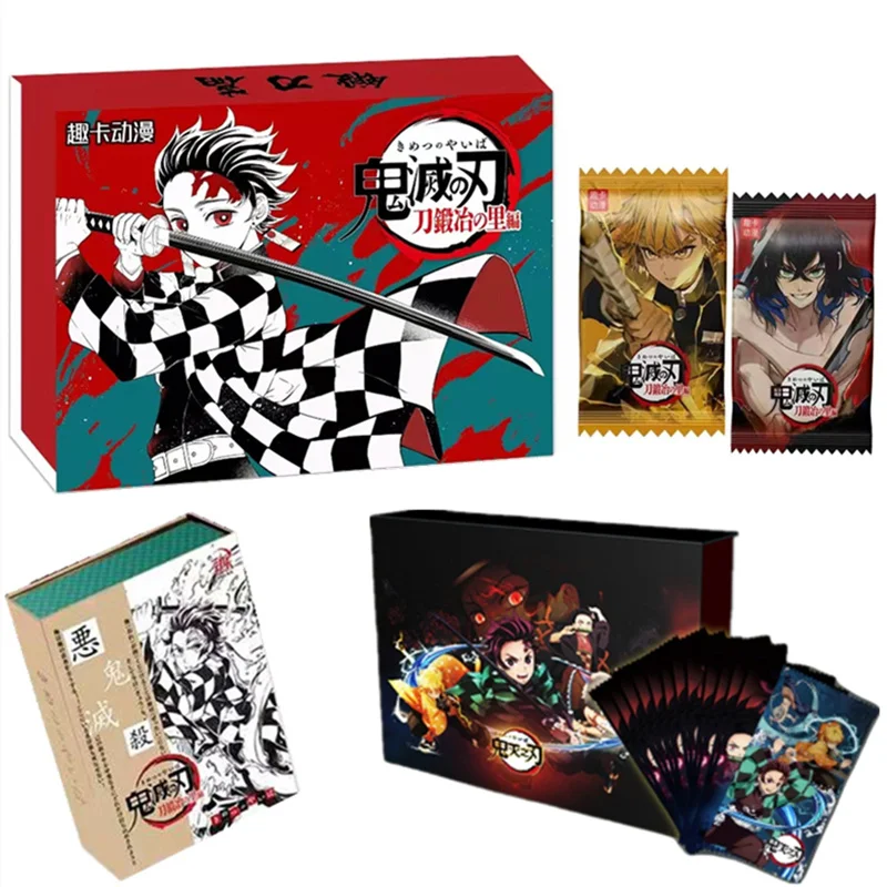 

Demon Slayer Cards for Children Hobby Collection Original Chainsaw Man TCG Playing Game Rare Card Attack on Titan Kids Gifts Toy