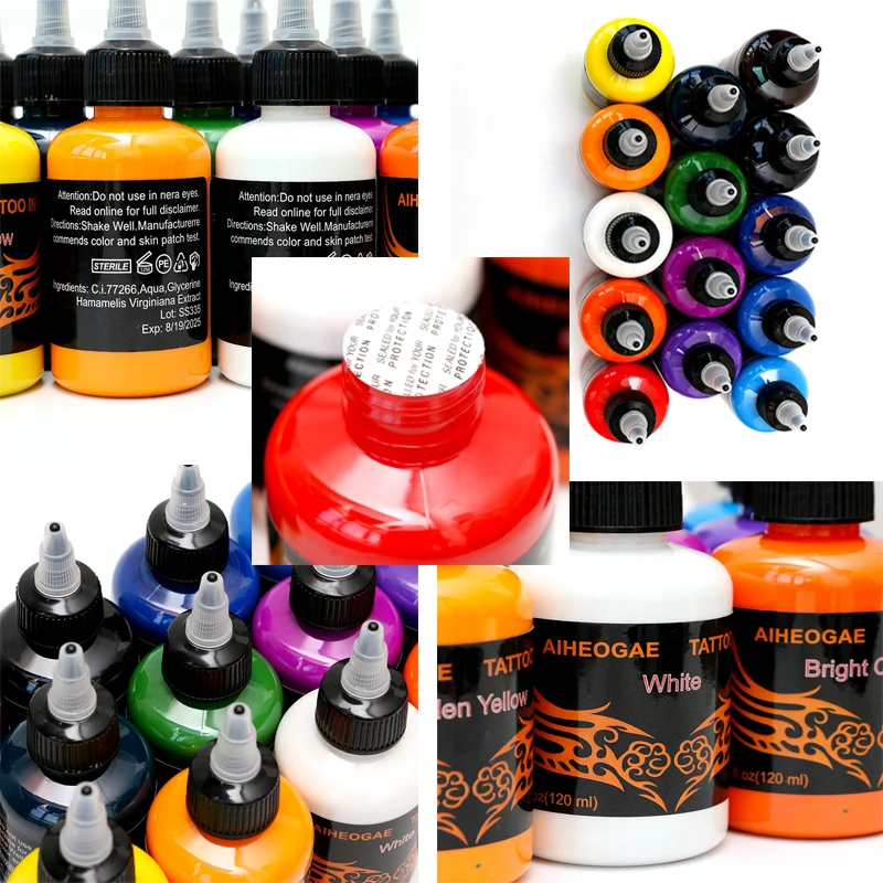 14 Colors 120ml Body Painting Tattoo Ink Permanent Makeup Tattoo Coloring Pigment Eyebrows Eyeliner Tattoo Paint Body Tattoo Ink canned chinese painting pigment large capacity 12 colors 36 colors beginner