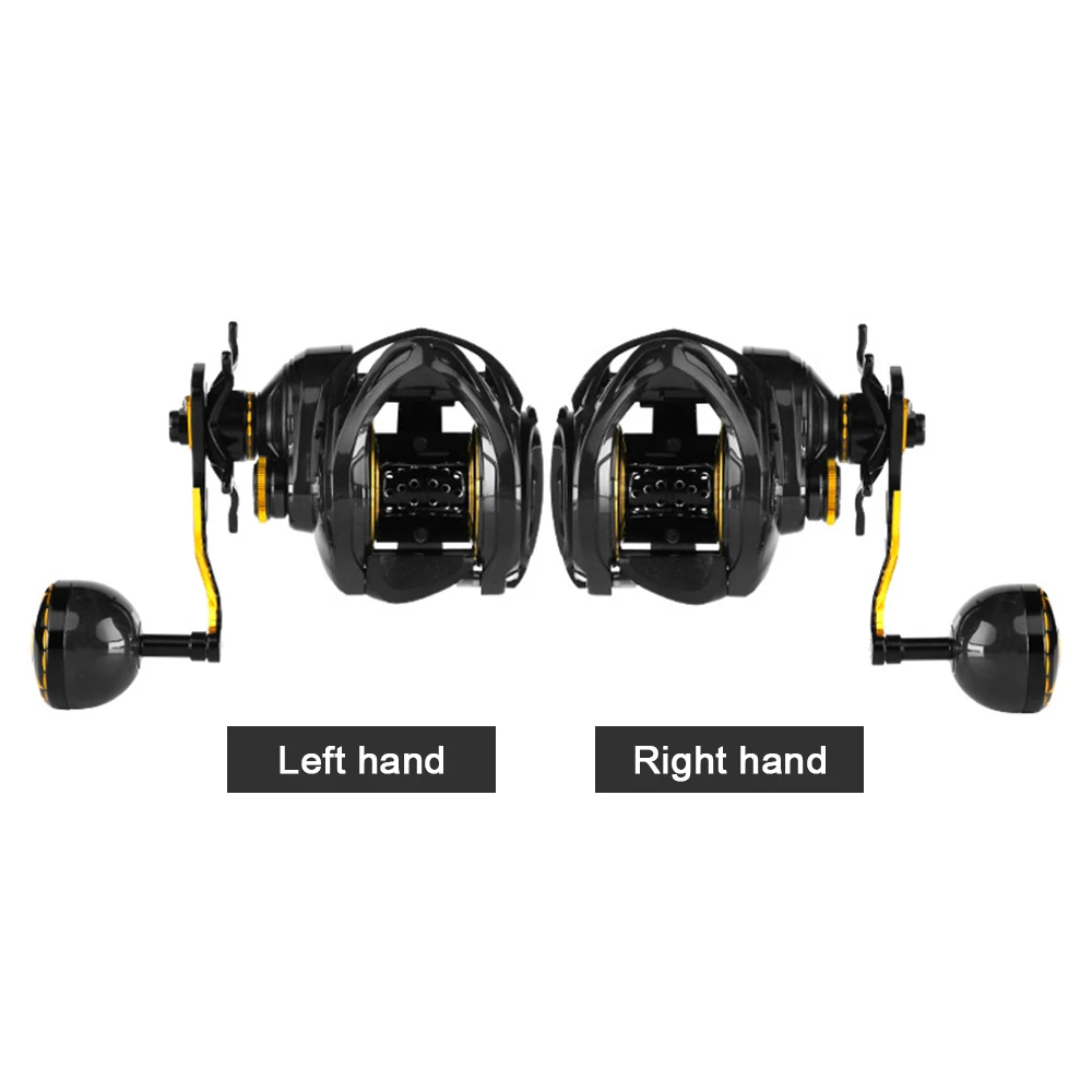 

DEUKIO Carbon Fiber Baitcasting Reel 6+1BB Baitcaster Reel Fishing Reel High Speed 6.3: 1 Gear Ratio Magnetic Brake System