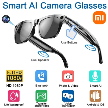 Xiaomi 4K HD AI Occhiali intelligenti Chat GPT 100MP Fotocamera Chiamata Bluetooth Batteria 260Mah Assistente vocale Controllo Occhiali intelligenti 2025