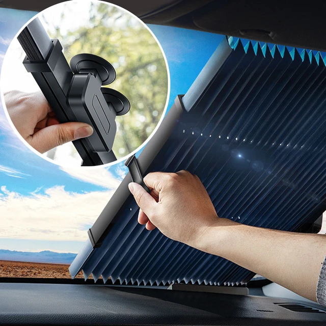 Auto Windschutzscheibe Sonnenschutz Automatische Verlängerung Auto  Abdeckung Fenster Sonnenschirm UV Sonnenblende Protector Vorhang  46CM/65CM/70CM - AliExpress