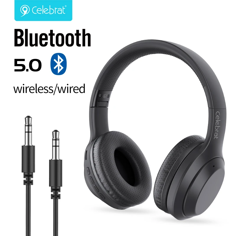 Auriculares inalámbricos con cable 3,5mm, audífonos con Bluetooth 5,0, con sonido claro para llamadas de voz para teléfono móvil/PC, TF A24| | - AliExpress