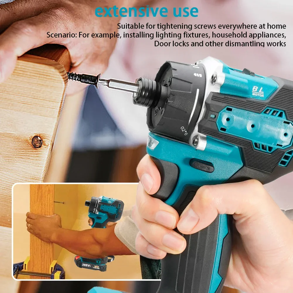 20+1 Torque Cordless Electric Screwdriver Drill 1/4