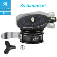 Artcise Tripod Head LH5 Tripod Leveling Base 3s Fastly Adjusting Plate Horizontal Adjustment for Canon Nikon Sony DSLR Camera
Artcise Tripod Head LH5 Tripod Leveling Base 3s Fastly Adjusting Plate Horizontal Adjustment for Canon Nikon Sony DSLR Camera