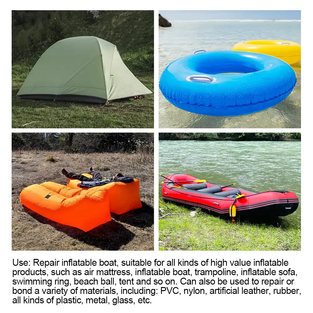 Tent Repair Tape Kit Waterproof Clear Camping Gear Air Mattress Repair Tape Patch Kit For Outdoor Tarp Boat Covers Sail