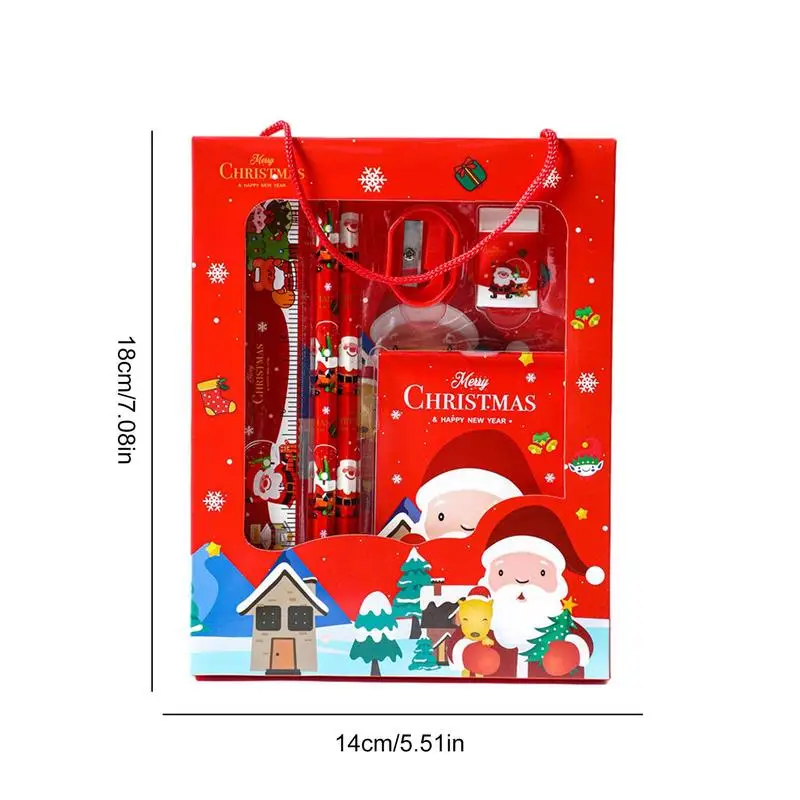 Christmas Stationery Party Favor 6-Piece Christmas Stationery Set Safe Stationery Tool For Kindergarten Prizes Christmas Gifts