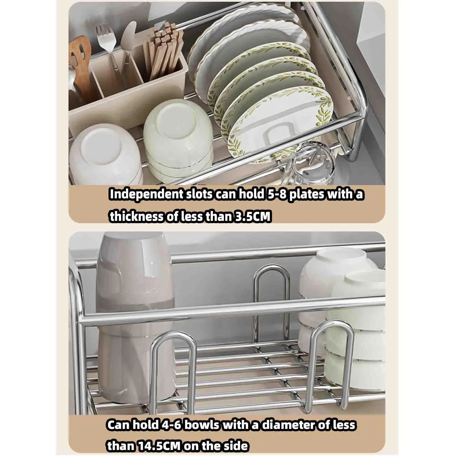 Dish Drying Rack Bowl Drainer Over Sink Drainer Draining Rack Organizer Kitchen Sink Basket Tableware Narrow Cup Holder Shelf 4