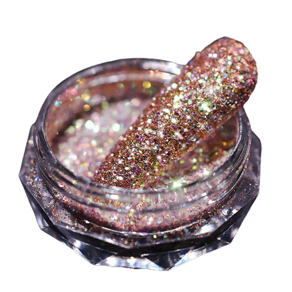 Nail Powder Long Lasting Holographic DIY Mirror Effect Nail Glitter Powder for Manicure Accessories Art
