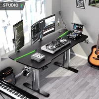 Gaming Standing Desk, Electric Height Adjustable Desks, 63x28 Inch Desks with Mecha LED Panel, Ergonomic Computer Desk 2