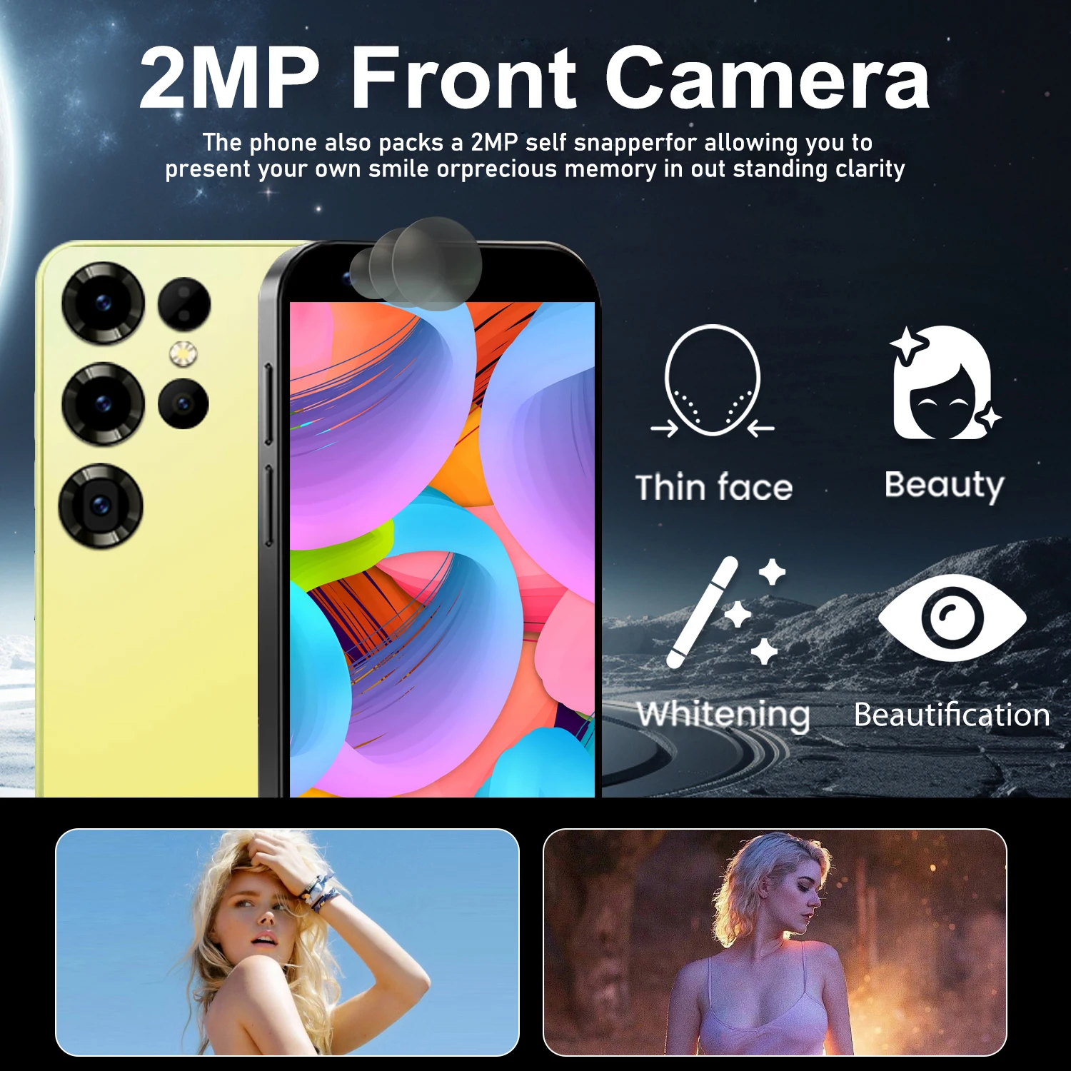 FUFFI-S24U,Mini Phone,3.5 inch,16GB ROM,2GB RAM,Google Play Store,2250mAh Battrey,Smartphone Android,Dual SIM,2+8MP,Cellphones 4