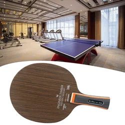 Table Tennis Racket Bottom Plate 5 Ply Pong Blade Paddle Long Handle Ebony Dalbergia 6.2mm Soleplate Horizontal