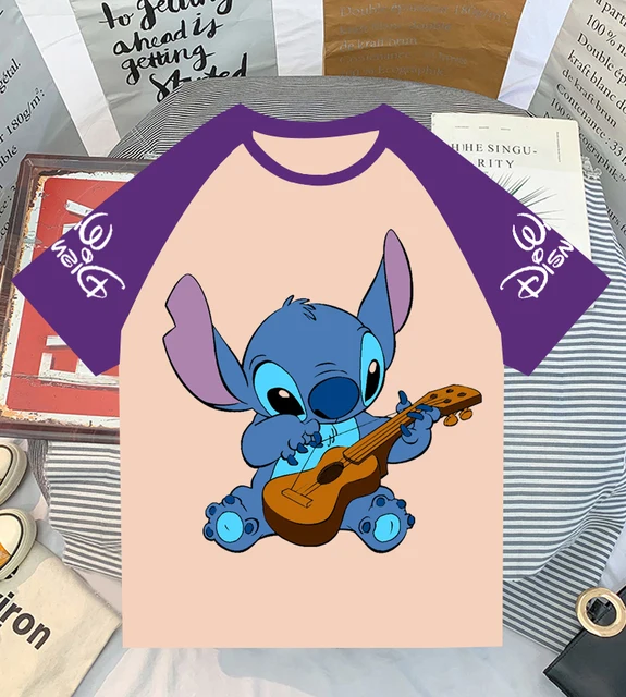 Disney Stitch Anime Y2k Clothes Graphic T Shirts Summer Kawaii T Shirt Women Sweetshirts Short Sleeve Tees Womens Plus Size Tops 5