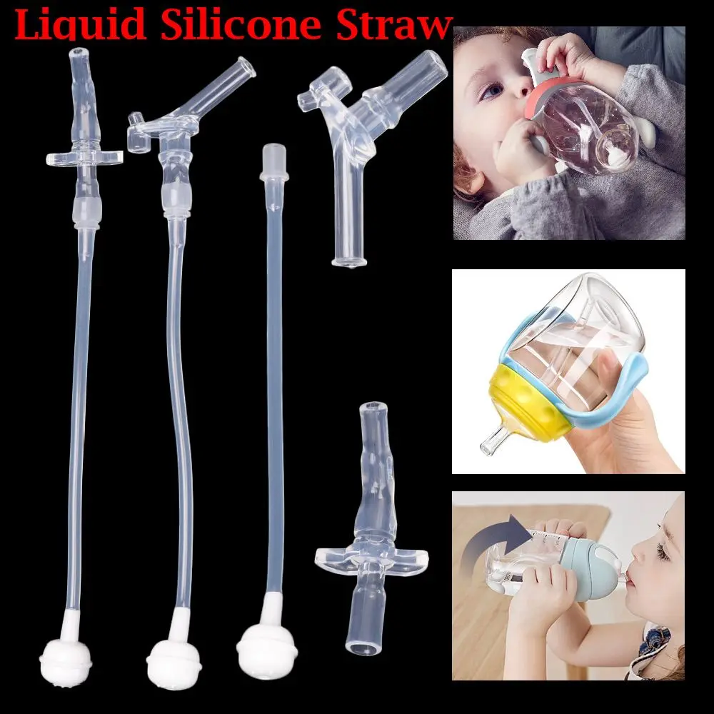 Silicone Baby Feeding Straws Nozzle Replacement Accessories