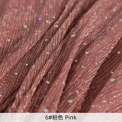 Silver Sequin Crepe Glitter Mesh Party Fabric - 270cm W x 150cm L (6)