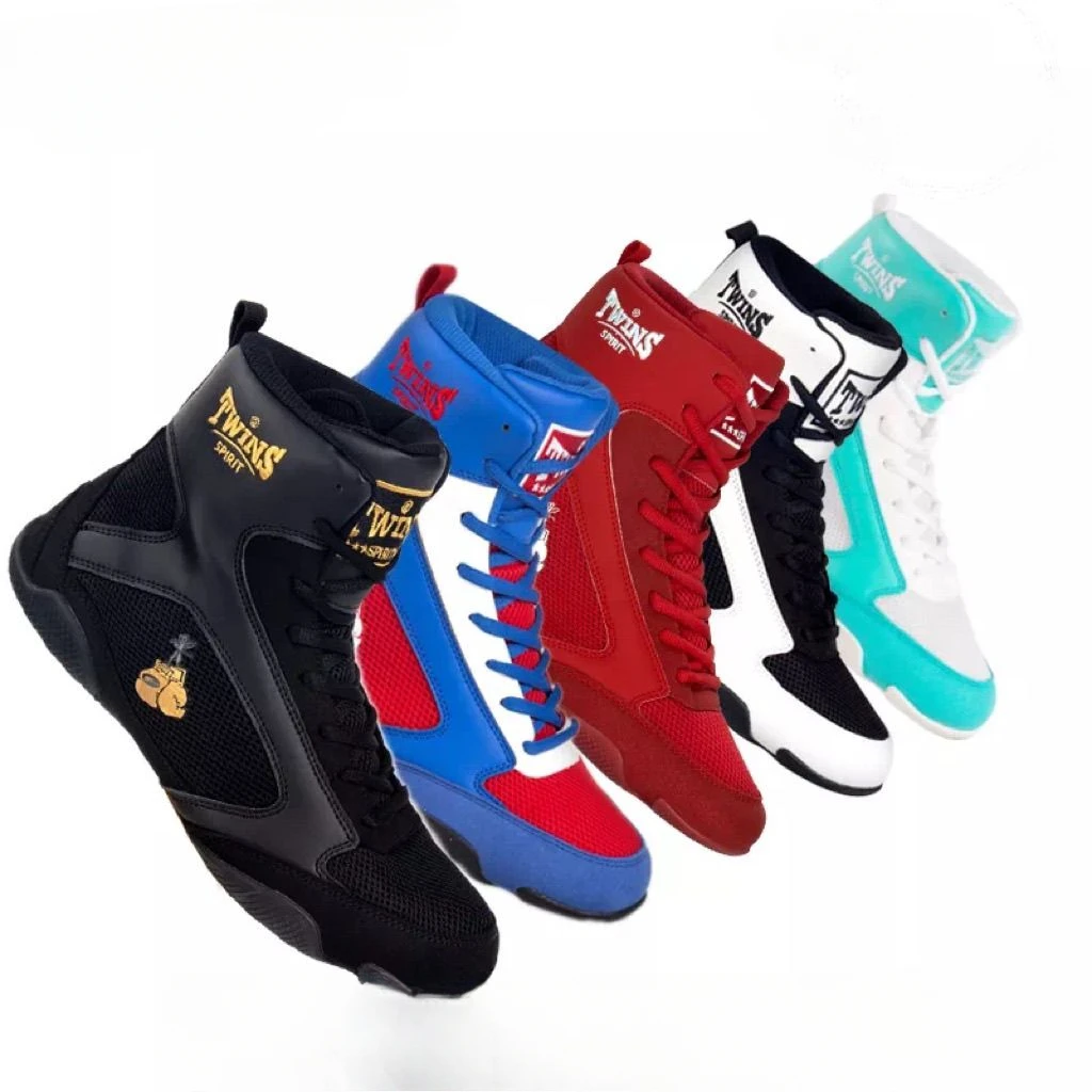 Men's and Women's High-top Wrestling Shoes Free Combat Training Sports Shoes Non-slip Comfortable and Lightweight Boxing
