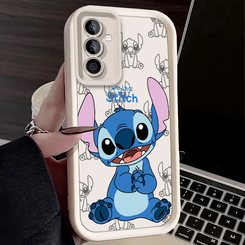 thumbnail image 1 of Lovely Disney Stitch Case for Samsung Galaxy S24 S23 S22 S21 Ultra Plus S20 FE A54 A53 A52 A52S A51 A50 A50S A34 A32 5G 4G Cover, 1 of 5