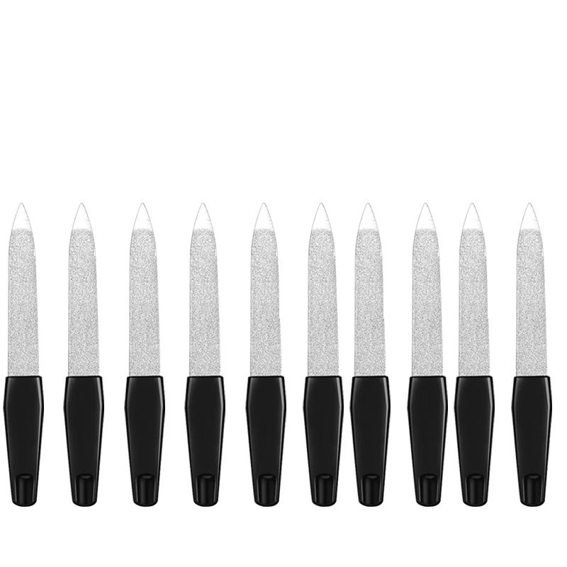Nail File 10pc DIY Nail Art Professional Metal File Double Sided Manicure Pedicure Beauty Tools