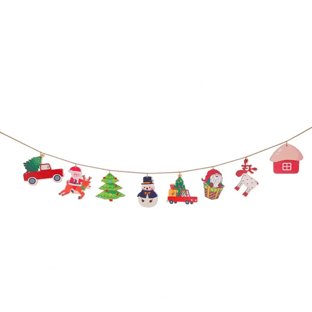 

Wood Decoration Festive Christmas Tree Ornaments Adorable Wooden Hanging Decorations for Diy Holiday Party Scene Layout Cute Elk