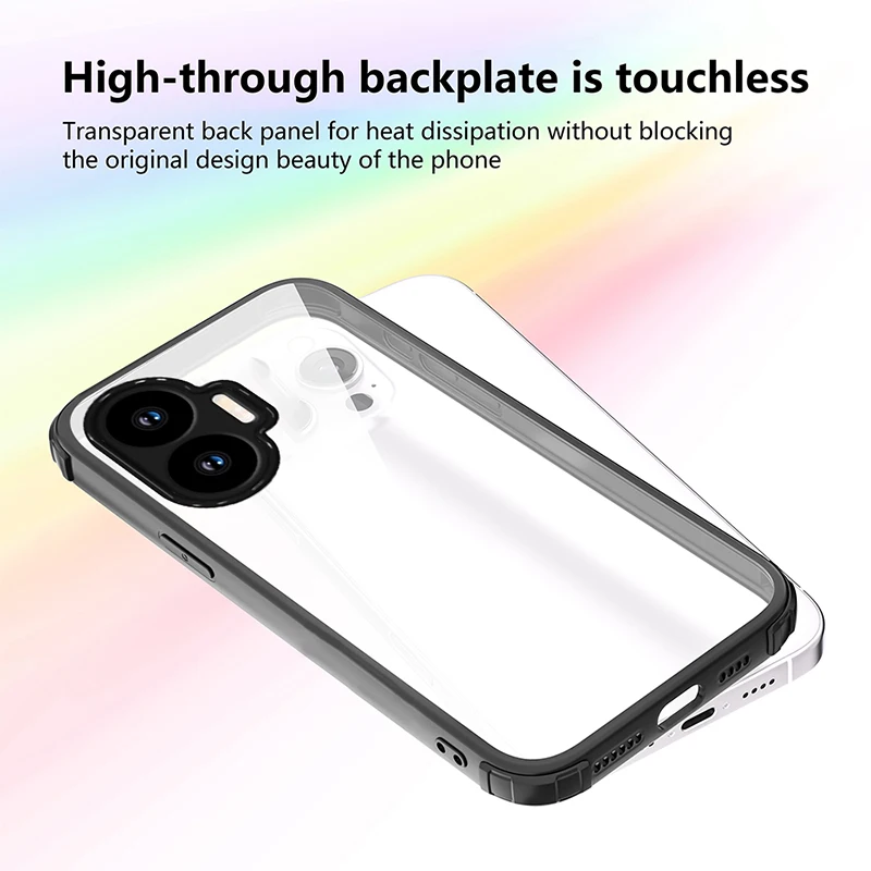 Thick Shockproof Silicone Transparent Phone Case - Anti-Fall Clear Cover
