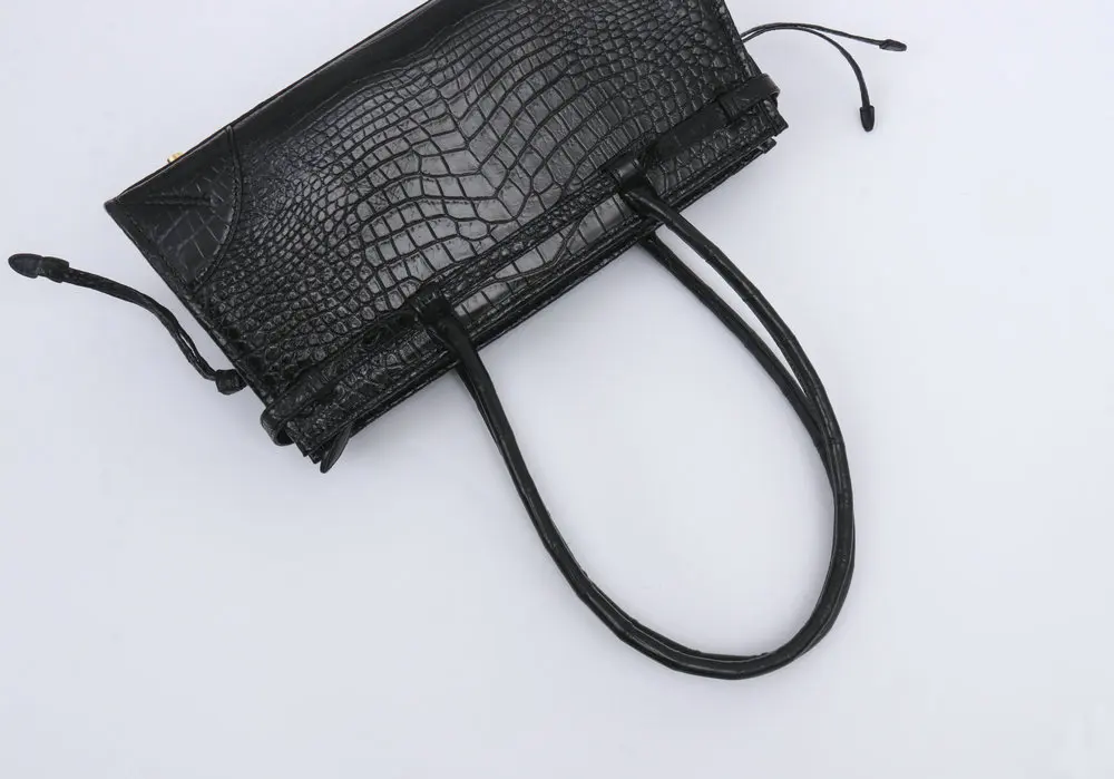 Genuine crocodile leather handbag