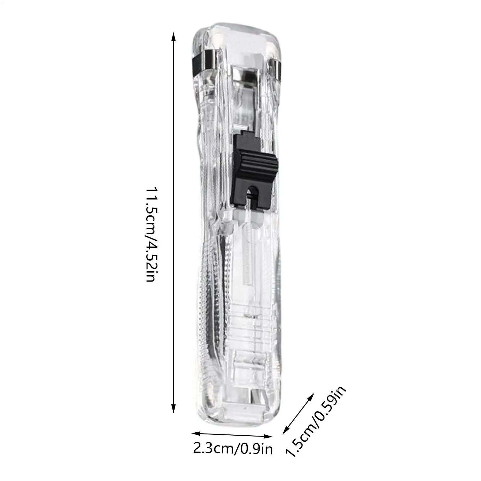 클립 스테이플러 휴대용 핸드헬드 종이 크림퍼 도구(홈 오피스 학교 교실 책상 문서용 재사용 가능한 클립 200개 포함)