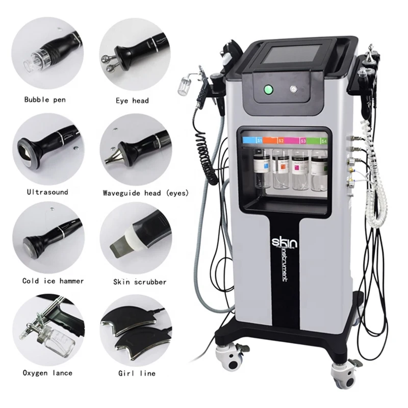 

9 In 1 Professional Hydro Dermabrasion Machine Oxygenated Facial Care Skin Rejuvenation Whiting Tightening Beauty Device