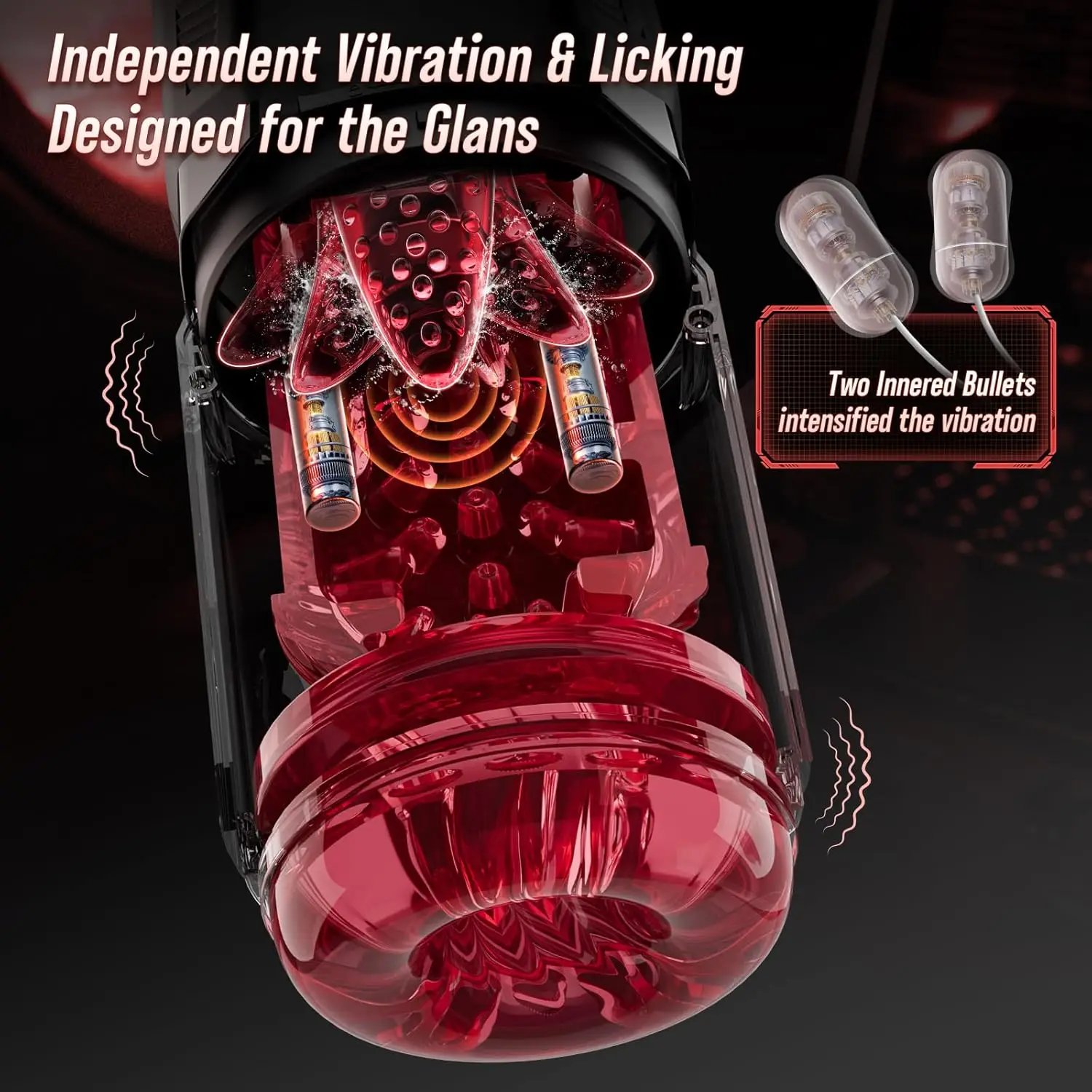 HeartCaptor Electric Male Masturbator Cup with 7 Modes LED Display Rechargeable Silicone Stroker - Details 23