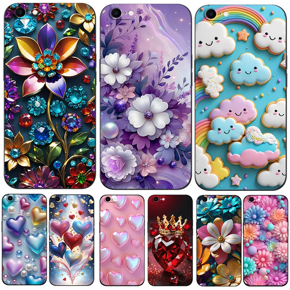 Per Iphone 5 S 5 S Se 2016 4.0 "Custodia Per Telefono Su Apple Iphone 6 S 6 S Plus Funda Bumper Custodia In Tpu Bellissimo Fiore Colorato