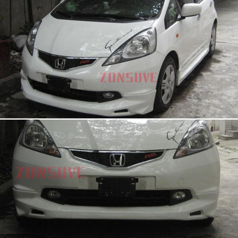 For Honda Jazz Fit 2008 2009 2010 Year Front Bumper Lips Body Kit Accessories 2 Pcs