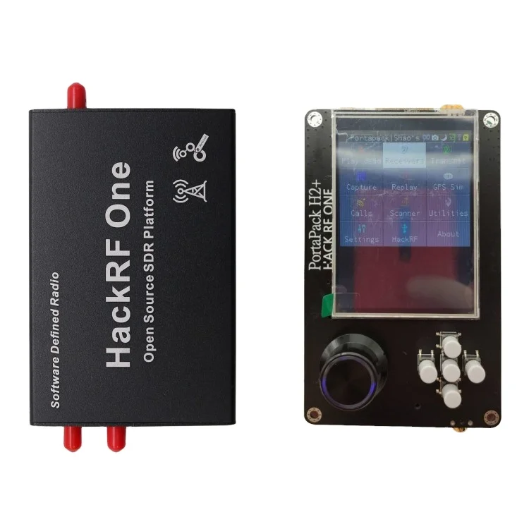 1MHz-6GHz HackRF One SDR 플랫폼 W/ Shell PortaPack H2 3.2 터치 스크린 0.5PPM TCXO 시계