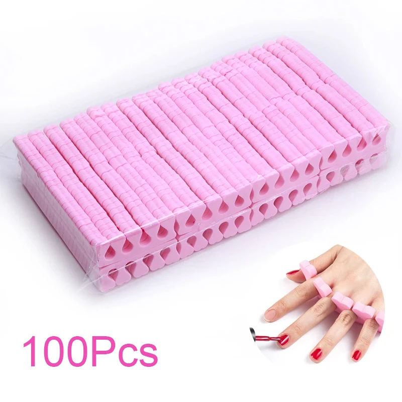 Soft Nail Art Toe Separators Fingers Foots Sponge UV Gel Polish Nail Kits Beauty Tools Manicure Pedicure Pack 50/100Pcs