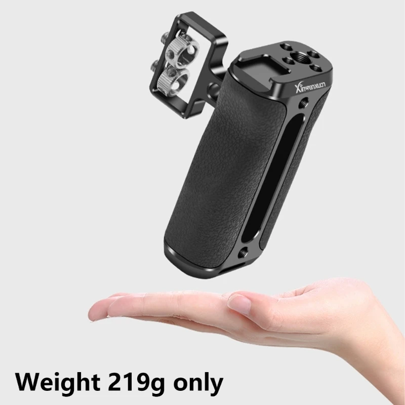 Aluminum Alloy Camera Handle Left Right Side Hand Grip With Integrated Cold Shoe For Lights Microphones Monitors