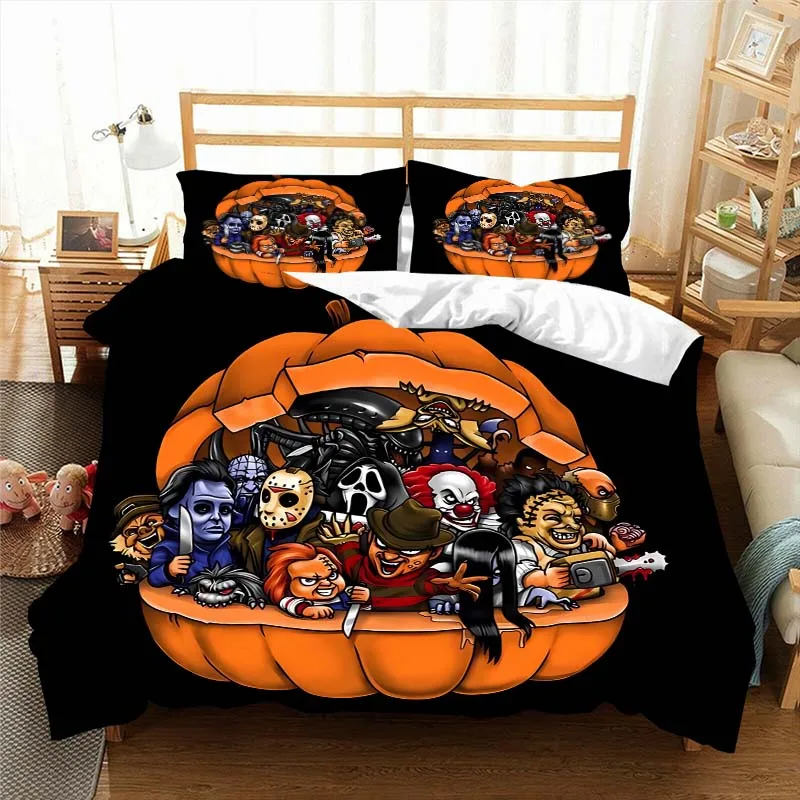 

Horror Movie Bedding Set Duvet Cover Comforter Bed Single Twin Full Queen Youth Kids Girl Boys Gift King Size Bedding Set