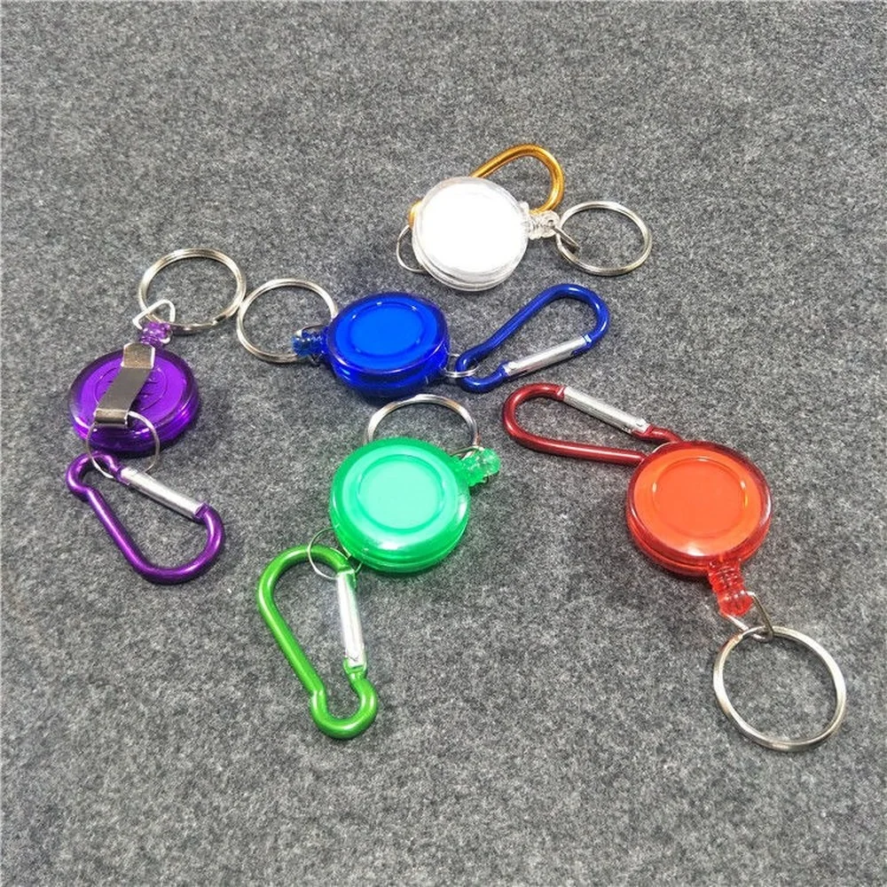 Retractable Id Badge Holder Pull Recoil Sporty Key Ring Retractable