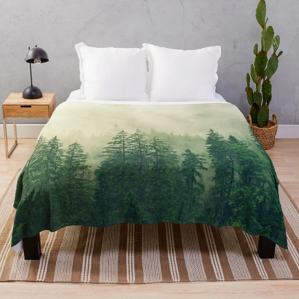 

MISTY FOREST Throw Blanket Blankets For Sofas