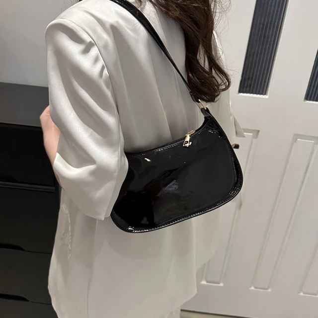 Retro Solid Color PU Leather Shoulder Bag Fashion Women's Handbags Casual Designer Hobos Underarm Bag 6