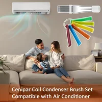 FCR6 – ensemble d'outils de peigne à ailettes pour climatiseur, redressage, évaporateur, brosse à condensateur, réparation de radiateur, ensemble propre 6
